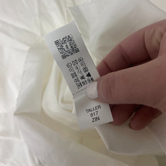 Zara Womens Shirt Dress Midi Size Large White Collared Long Sleeve 2395/077 NWT - Picture 10 of 14